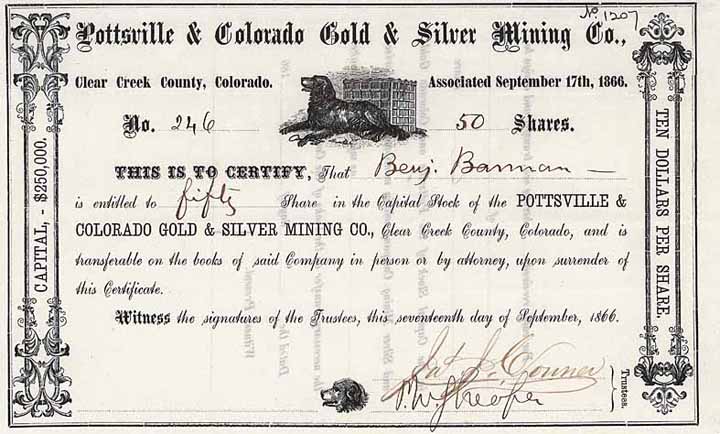 Pottsville & Colorado Gold & Silver Mining Co.