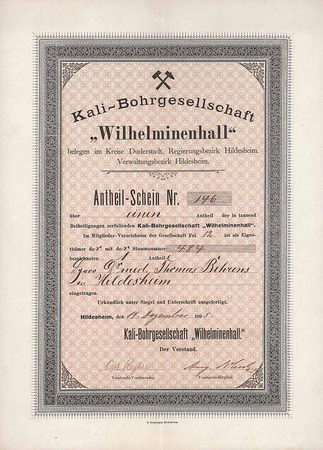 Kali-Bohrgesellschaft "Wilhelminenhall"