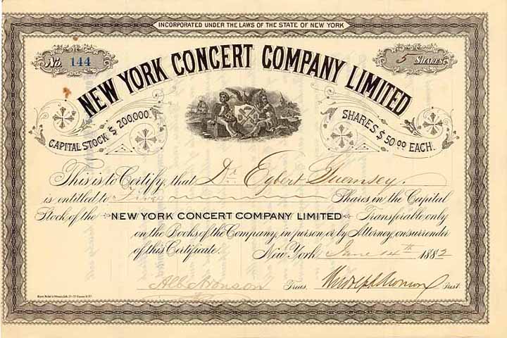 New York Concert Company Limited