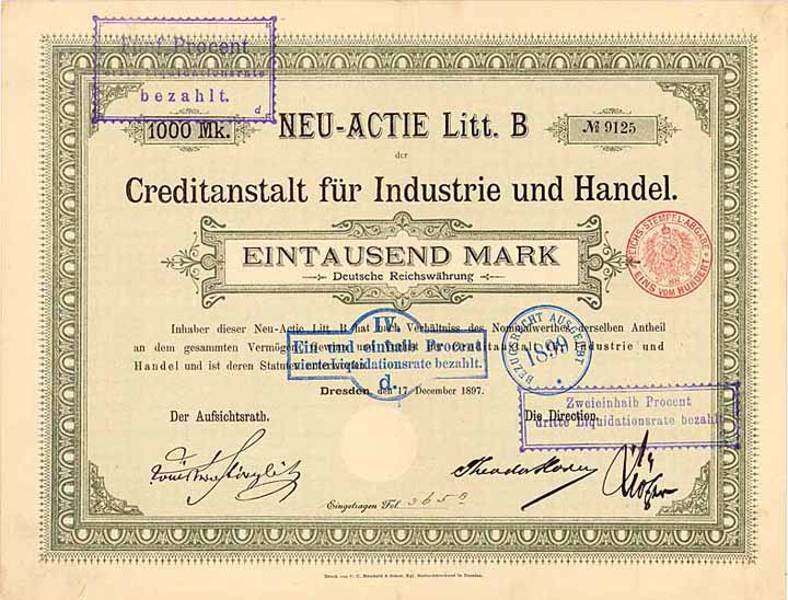 Creditanstalt für Industrie und Handel