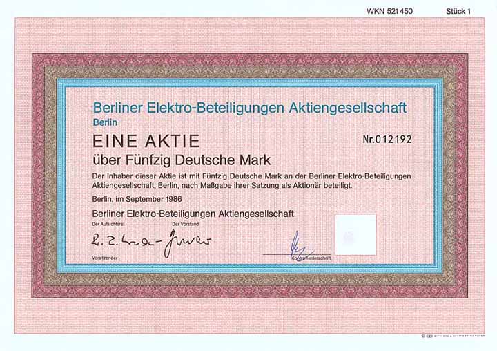 Berliner Elektro-Beteiligungen AG