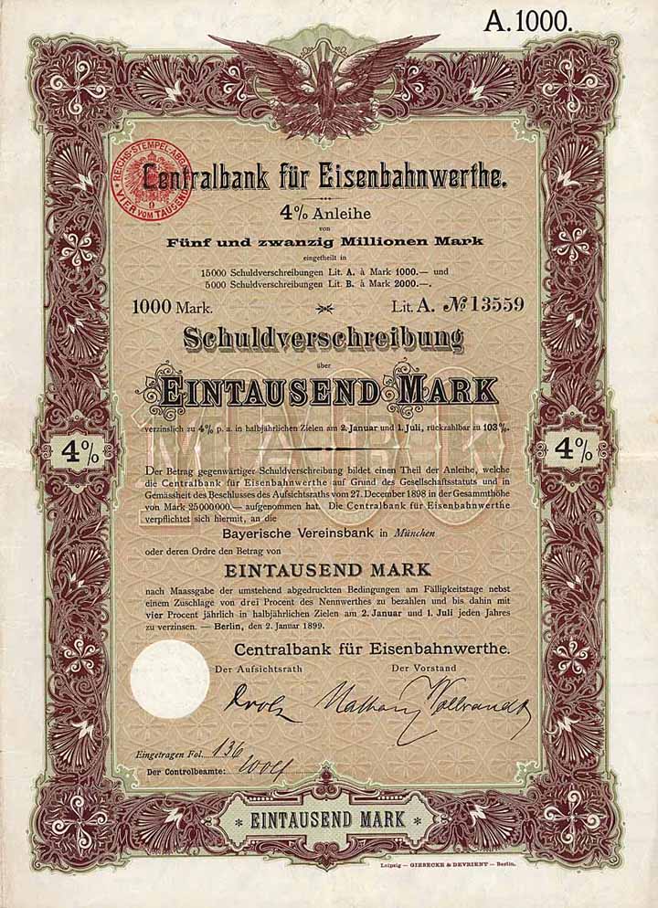 Centralbank für Eisenbahnwerthe