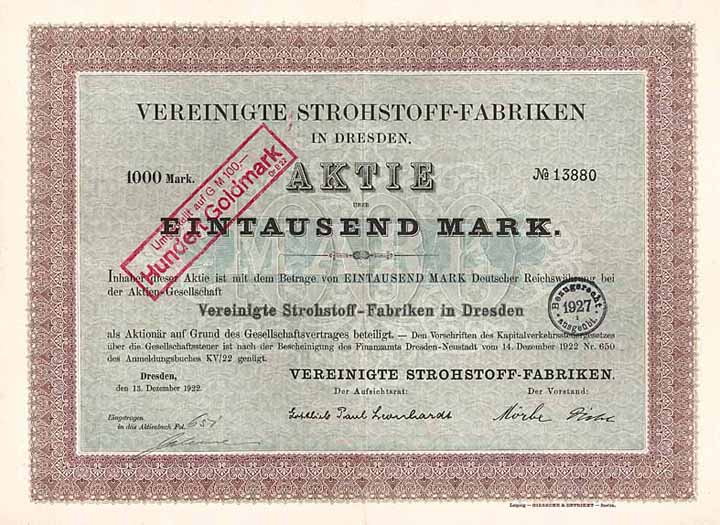 Vereinigte Strohstoff-Fabriken