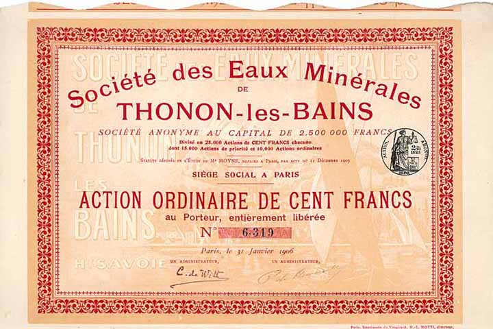 Société des Eaux Minérales de Thonon-les-Bains S.A.