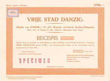 Vrije Stad Danzig (Free City of Danzig (Tobacco Monopoly))