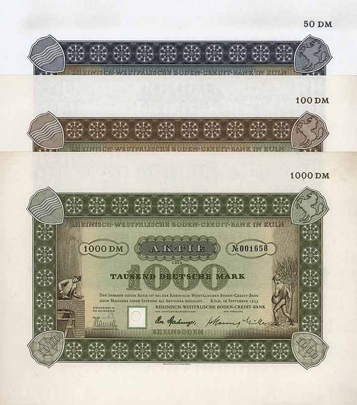 Rheinisch-Westfälische Boden-Credit-Bank (15 Stücke)