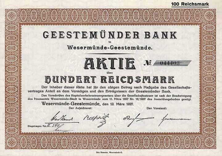 Geestemünder Bank