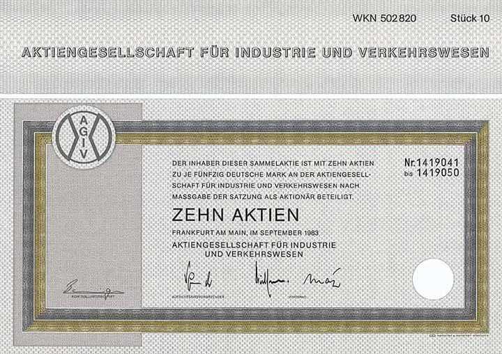 AG für Industrie und Verkehrswesen