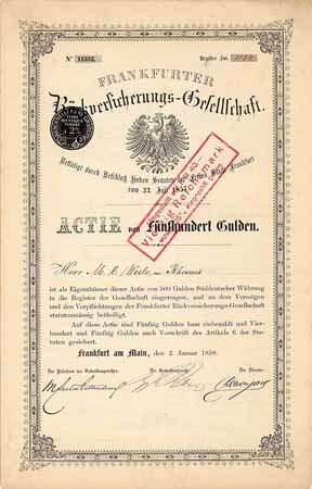 Frankfurter Rückversicherungs-Gesellschaft (2x OU Meyer Carl von Rothschild)