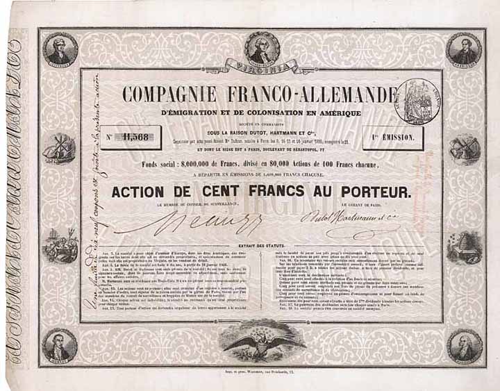 Compagnie Franco-Allemande d’Emigration et de Colonisation en Amérique