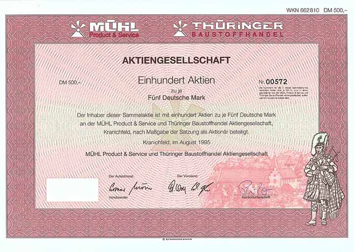 MÜHL Product & Service und Thüringer Baustoffhandel AG