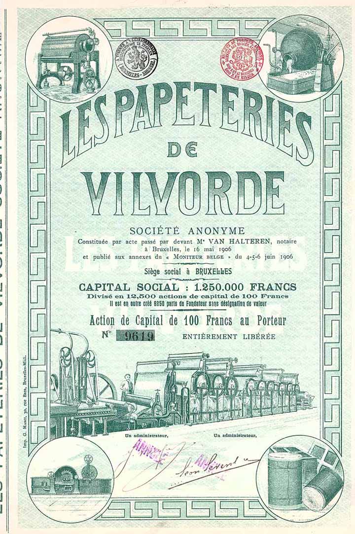 Les Papeteries de Vilvorde S.A.