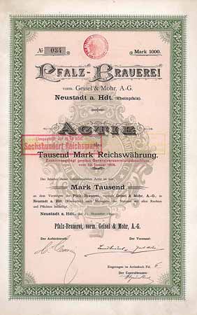 Pfalz-Brauerei vorm. Geisel & Mohr AG