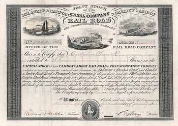 Camden & Amboy Rail Road & Transportation (Joint stock of Delaware & Raritan Canal Co. & Camden & Amboy RR & Transportation)