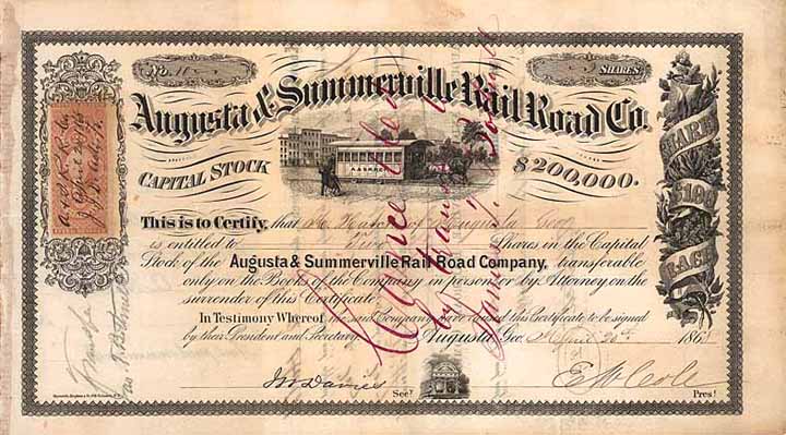 Augusta & Summerville Rail Road