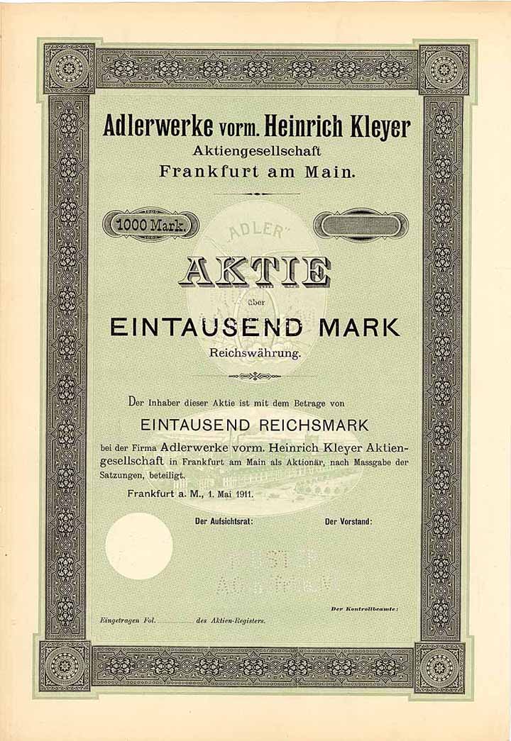 Adlerwerke vorm. Heinrich Kleyer AG