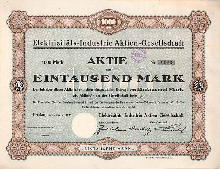 Elektrizitäts-Industrie AG