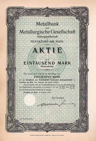 Metallbank und Metallurgische Gesellschaft AG