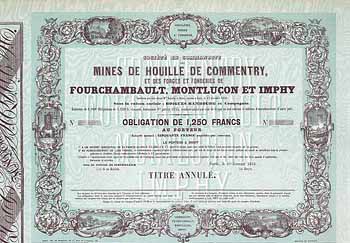 Mines de Houille de Commentry, Forges et Fonderies de Fourchambault, Montlucon et Imphy