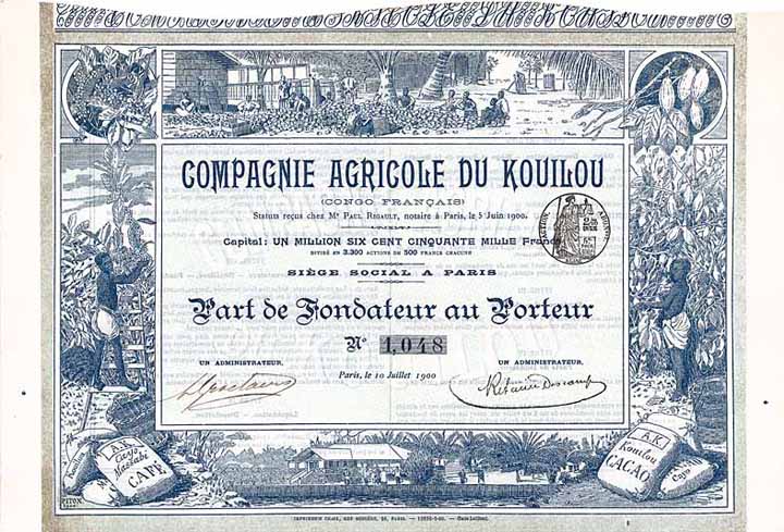 Cie. Agricole du Kouilou (Congo Francais)