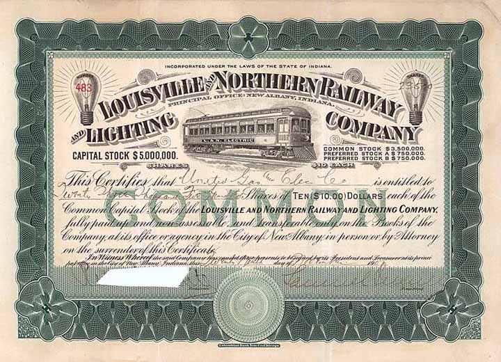 Louisville & Northern Railway & Lighting Co. (OU Samuel Insull)