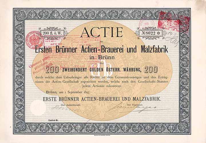 Erste Brünner Actien-Brauerei und Malzfabrik