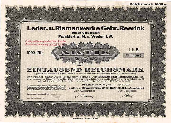 Leder- und Riemenwerke Gebr. Reerink AG