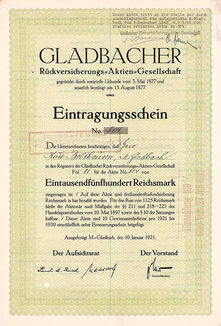 Gladbacher Rückversicherungs-AG