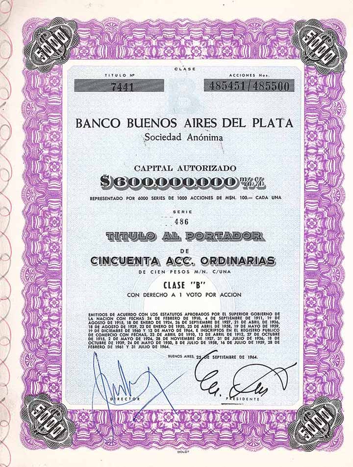 Banco Buenos Aires del Plata S.A.