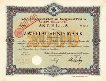 Boden-AG am Amtsgericht Pankow (1918 umgew. in VZ-Aktie)