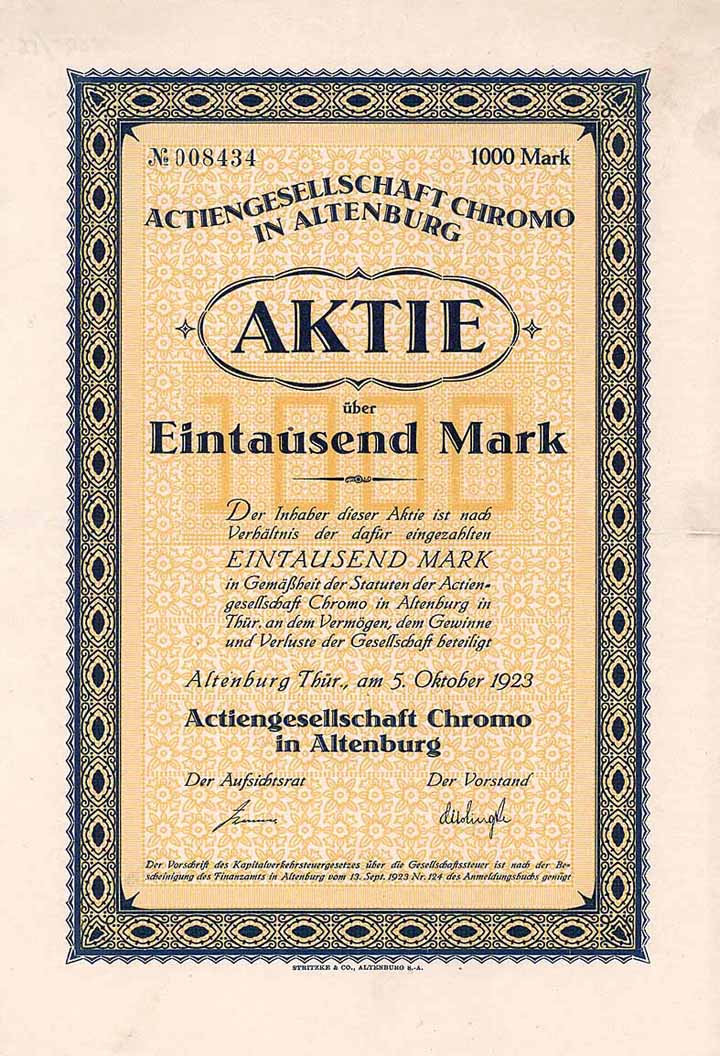 AG Chromo in Altenburg