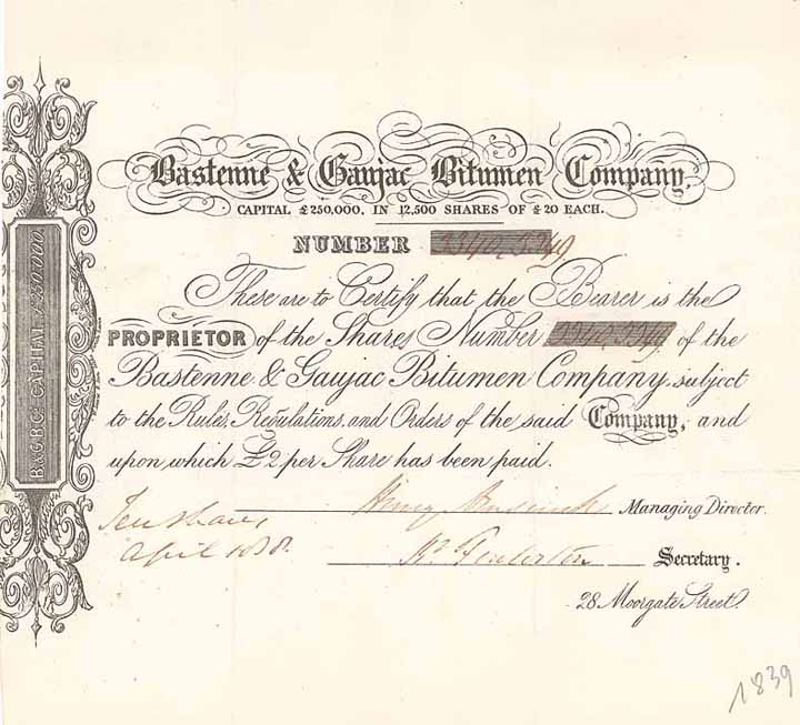 Bastenne & Gaujac Bitumen Company