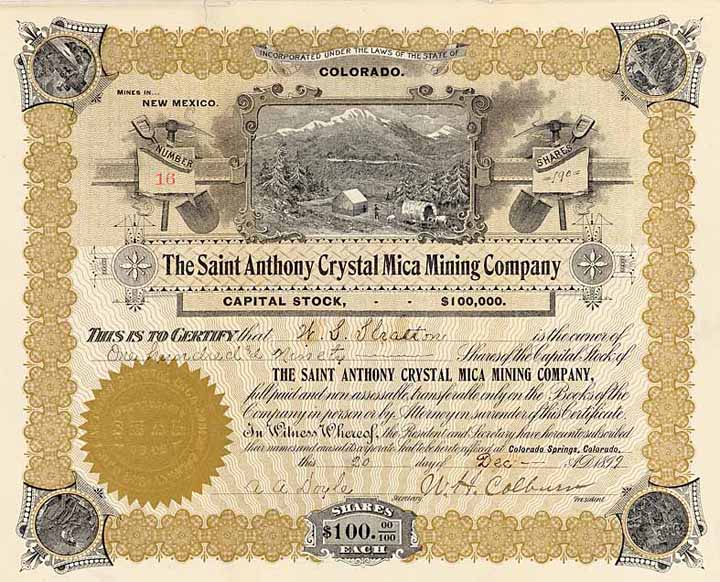 Saint Anthony Crystal Mica Mining Co.