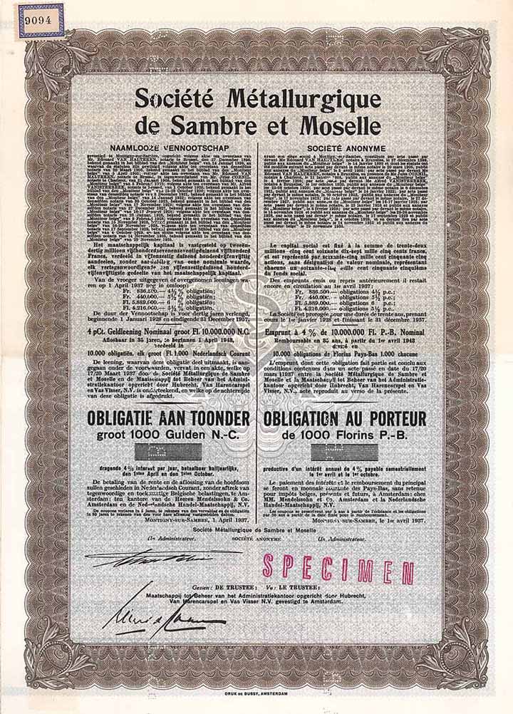 Soc. Metallurgique de Sambre et Moselle