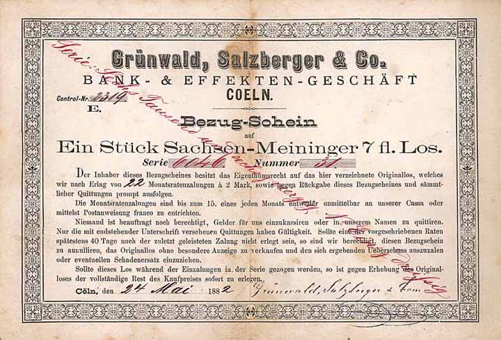 Grünwald, Salzberg & Co. Bank- & Effekten-Geschäft