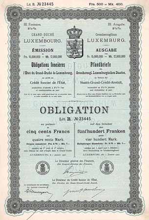 Grossherzogtum Luxemburg (Staats-Grund-Credit-Anstalt)