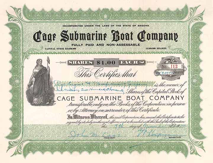 Cage Submarine Boat Co.