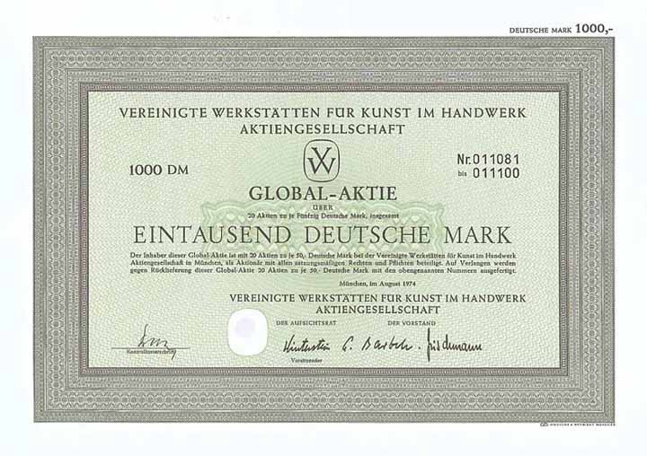 Vereinigte Werkstätten für Kunst im Handwerk AG