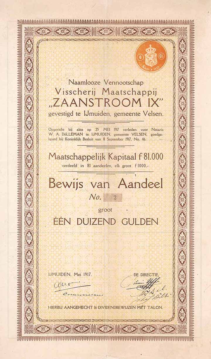 N.V. Visscherij  Maatschappij “Zaanstroom IX”