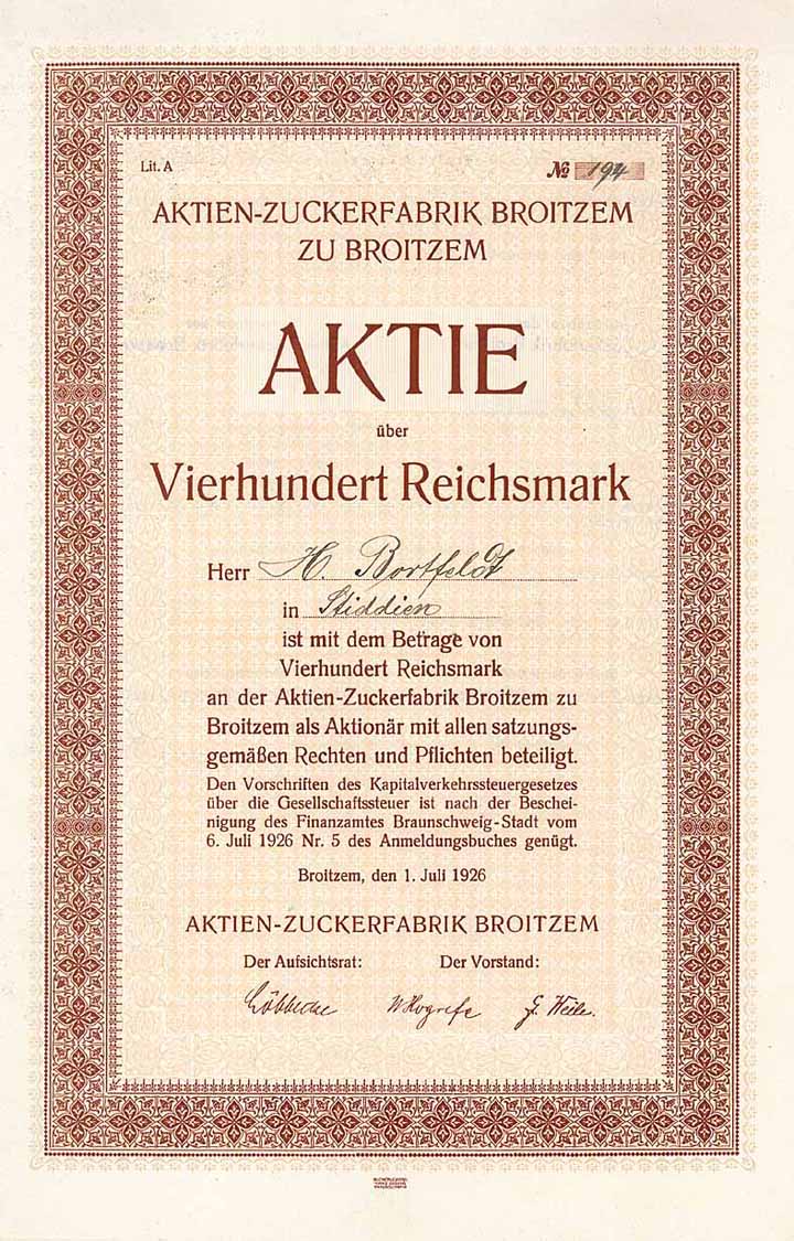 Aktien-Zuckerfabrik Broitzem