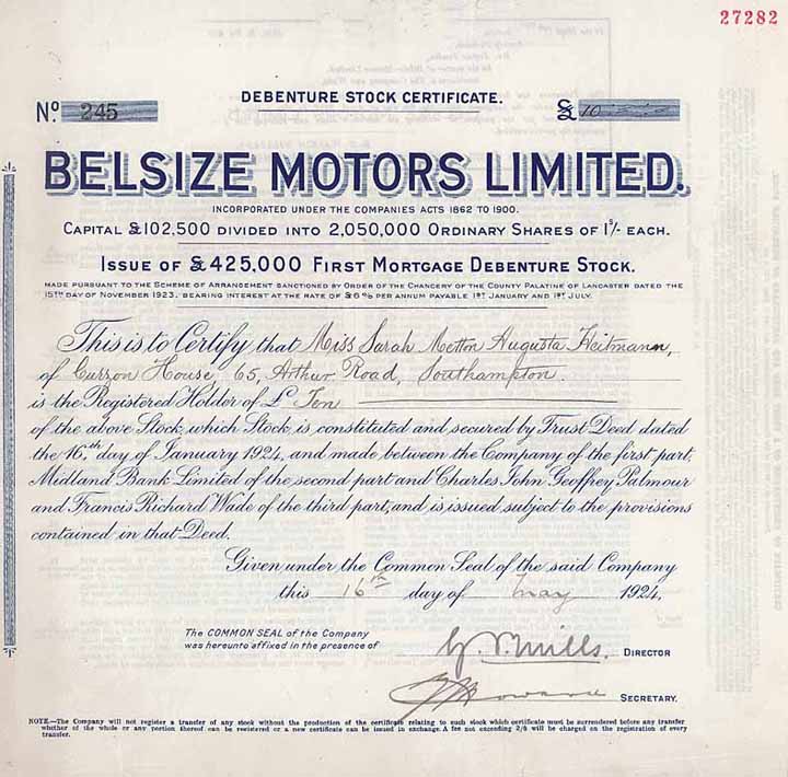 Belsize Motors Ltd.