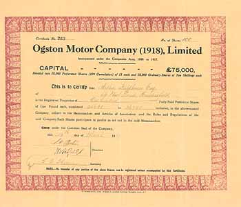 Ogston Motor Co. (1918) Ltd.