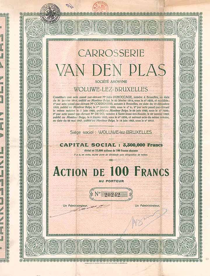 Carrosserie Van den Plas S.A.