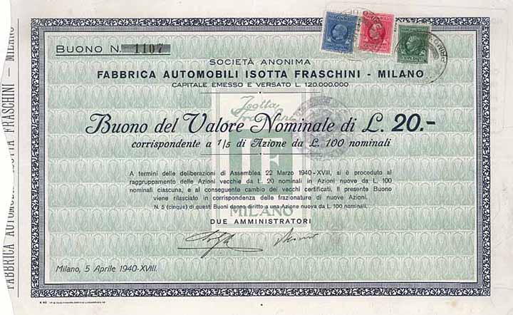 Fabbrica Automobili Isotta Fraschini S.A.