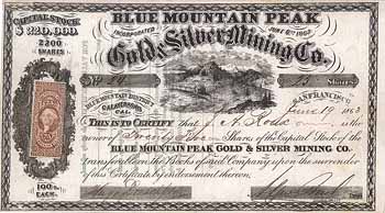 Blue Mountain Peak Gold & Silver Mining Co.