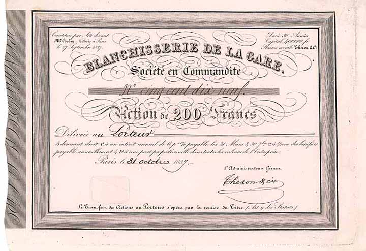 Blancherie de la Care Soc. en Commandite
