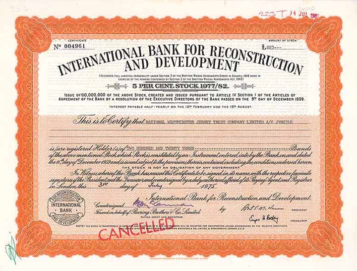 International Bank for Reconstruction and Development