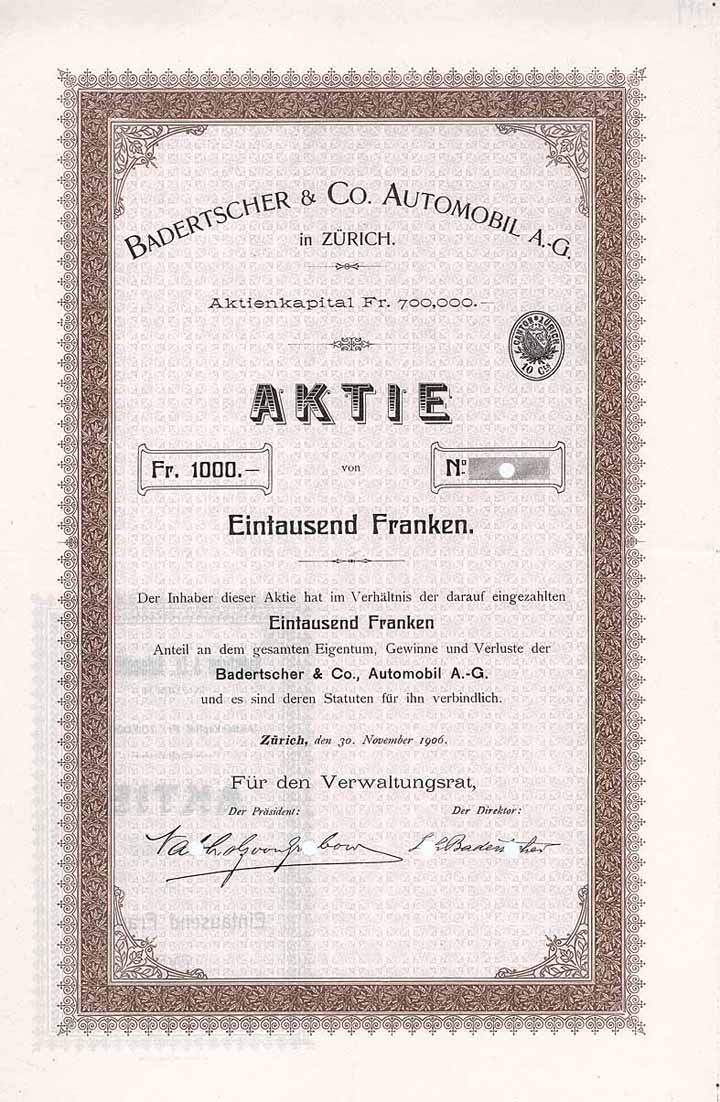 Badertscher & Co. Automobil AG