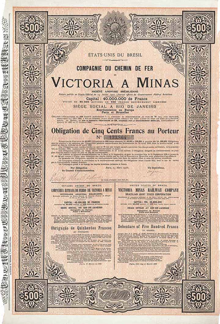 Cie. du Chemin de Fer Victoria a Minas S.A.