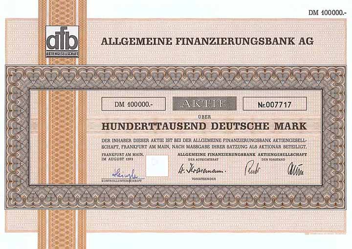 Allgemeine Finanzierungsbank AG